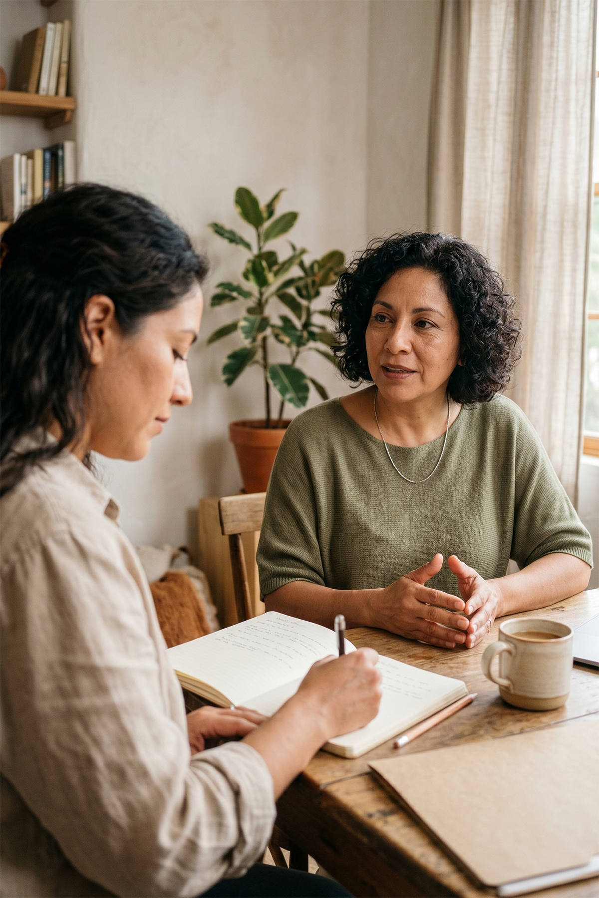 Mujeres colaborando en una sesión de trabajo